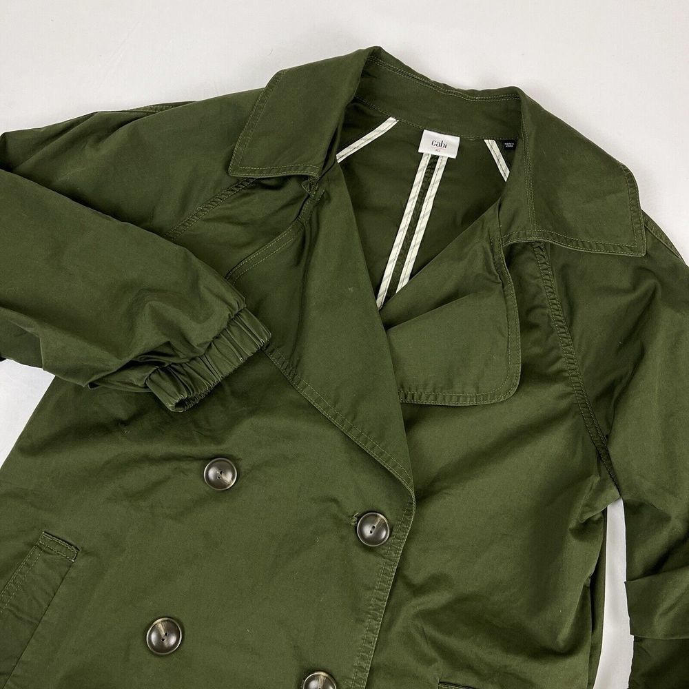 Cabi Expedition Jacket Olive Green Double Breasted 5478 Womens Size XS